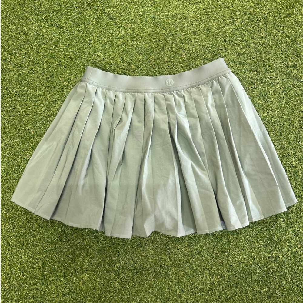 Lululemon Pleated Tennis Skirt Sage Green Activewear Mini Skirt Size M